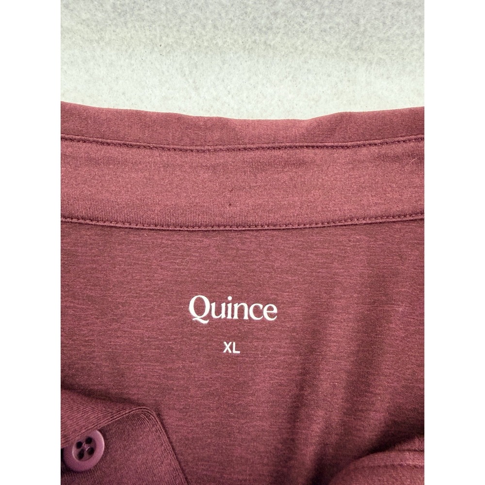 Quince Flowknit Breeze‎ Performance Polo Shirt Burgundy Men's XL Stretch - Picture 4 of 8